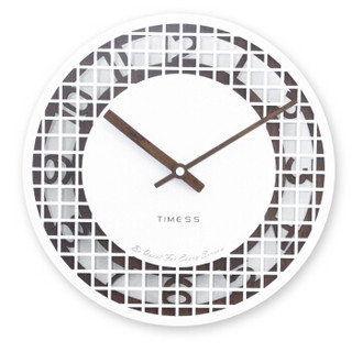 TIMESS 挂钟 客厅卧室个性静音时钟 创意实木石英钟 中式风格挂表T7311-A