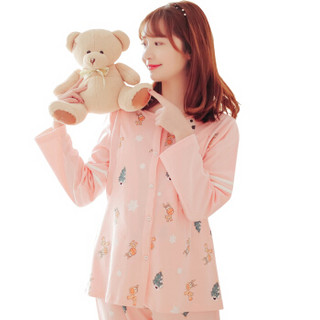 诺宜（nuoyi）月子装孕产妇月子服家居服睡衣哺乳衣J38036粉色L