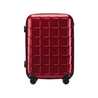 行舍（Sincer）拉杆箱 时尚格纹旅行箱 红色20英寸