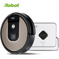 iRobot 扫擦组合 擦地扫地机器人智能可视化全景规划导航家用全自动洗地拖地吸尘器 961+381套装