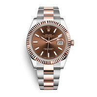 劳力士(ROLEX)手表 日志系列咖啡盘三格带条字自动机械男表126331-0001