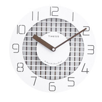 TIMESS 挂钟 客厅卧室静音时钟 创意个性实木石英钟 中式风格挂表T7311-B