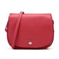 LONGCHAMP 珑骧 女士Le Foulonné系列牛皮单肩斜挎包 1322 021 517橙红色