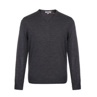CANALI 康纳利 男士深灰色羊毛V领长袖针织衫 C0029 MK00077 111 46码