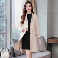 尚格帛 2018冬季新品女装毛呢大衣双面呢修身中长款大码羊毛呢外套大衣 yasa18-05GB 雅米 S