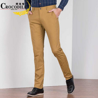 Crocodile 鳄鱼恤 新款商务休闲直筒长裤子韩版修身小脚裤 037K7610