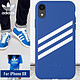  adidas 手机壳 Gazelle系列 iPhone XR6.1英寸 TPU三条杠-蓝色　