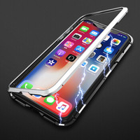 梵帝西诺  苹果xs max手机壳抖音同款 网红万磁王iPhone xs max新款6.5英寸潮牌玻璃壳 透明银边