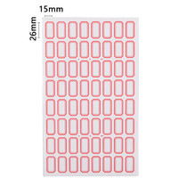 DiLe 递乐文具 递乐 正彩(ZNCI)3840枚26mm×15mm不干胶标签贴纸自粘性标贴 64枚/张 60张/包 4621红色