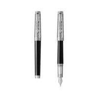 派克（PARKER）钢笔/签字笔新款首席系列 时尚丽雅黑色白夹轻奢商务礼品