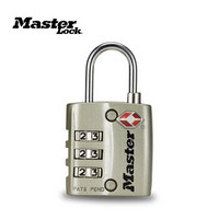 玛斯特（Master Lock）海关密码锁旅行箱包健身房密码挂锁4680MCNDNKL银色