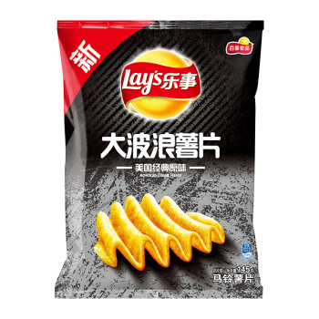 lays乐事大波浪薯片原味145g