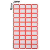 正彩(ZNCI)2400枚28mm×20mm不干胶标签贴纸自粘性标贴 40枚/张 60张/包 4622红色
