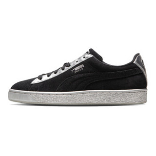 PUMA 彪马 男女同款 板鞋 休闲鞋 SUEDE CLASSIC METALLIC 运动鞋 367397 03黑色42码