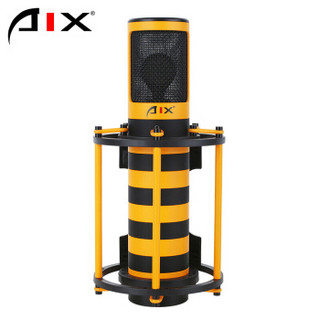 AIX RC-X1 专业录音电容麦克风 主播网络录音K歌直播设备话筒 时尚黄蜂（5V）