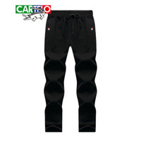 卡帝乐鳄鱼（CARTELO）休闲裤 男士修身时尚休闲加绒休闲裤A166-1-607黑色4XL