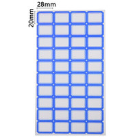 DiLe 递乐文具 正彩(ZNCI)2400枚28mm×20mm不干胶标签贴纸自粘性标贴 40枚/张 60张/包 4622蓝色