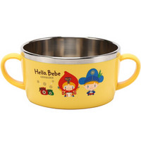 乐扣乐扣(LOCK&LOCK) HelloBeBe 儿童碗进口不锈钢餐具卡通双手柄汤碗宝宝饭碗 250ml LBB484