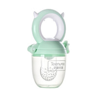 天美优客（TEENUNIX）婴儿咬咬乐食物咬咬袋果蔬乐宝宝补充营养吃水果辅食器磨牙棒软硅胶牙胶小恶魔晨雾绿