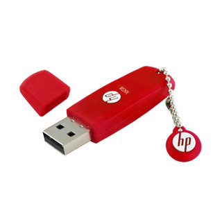 惠普 （HP）16GB USB2.0 U盘 v188w 红色 学生可爱电脑车载两用创意优盘