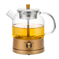 八马茶具养生壶 玻璃 加厚 蒸汽喷淋式 304不锈钢滤网 机械式煮茶壶明颐煮茶器