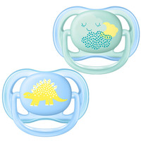 AVENT 新安怡 SCF344/20 新生儿硅胶安抚奶嘴2只装 蓝色 0-6月