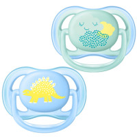 AVENT 新安怡 SCF344/20 新生儿硅胶安抚奶嘴2只装 蓝色 0-6月