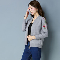 BANDALY 2019春季女装新款针织衫女毛衣短外套小香风长袖春夏百搭针织开衫女 FFMFS912 灰色 S
