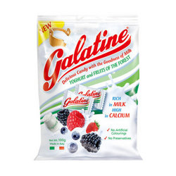 意大利进口 Galatine佳乐锭/阿拉丁牛奶片酸奶浆果味 高钙奶片 100g *5件