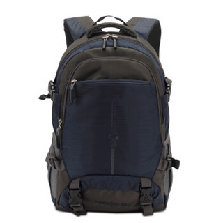 史努比（SNOOPY）双肩包男韩版旅游背包男士15.6英寸电脑包 SN9039深蓝