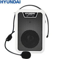 现代 HYUNDAI A9 便携扩音器 小蜜蜂教师导游专用大功率 无线蓝牙迷你音响 插卡播放 白色