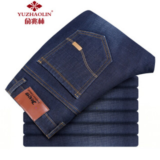 俞兆林（YUZHAOLIN）牛仔裤 男士时尚商务休闲直筒百搭牛仔长裤021常规蓝色29