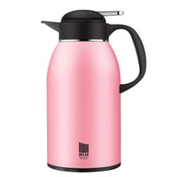 物生物（RELEA）保温壶 2.2L姿韵大容量不锈钢保温壶家用保温水壶暖壶热水瓶 樱花粉