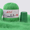 牧心 羊绒线 长毛毛线 14/2中粗线 手编机织均可 婴儿宝宝毛线 围巾线Z06 翠绿色