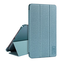 优加 苹果iPad Pro11英寸保护套2018新款全面屏保护壳 轻薄防摔三折支架休眠平板皮套 乐系列 淡雅蓝