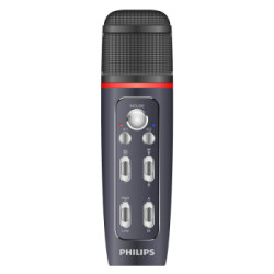 飞利浦(PHILIPS)VTR5160 高品质多功能语音麦克风 K歌 录音 语音转文本 藏蓝色