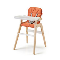 gb好孩子实木多功能组合餐椅 木质 儿童餐椅 MY180-R122橙色（6-36个月）