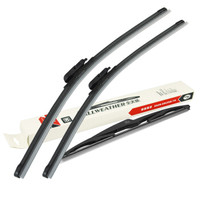 盖茨(Gates)前后窗无骨雨刷器/雨刮片套装26/26/14英寸 大众途锐(07款后)