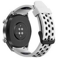 BRASPORT（巴斯波）双色硅胶快拆式运动休闲表带 适配22mm宽平直接口手表（浅灰配黑色）