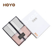 HOYO 毛巾礼盒  日本进口A类纯棉毛巾礼品毛巾2件套  灰+粉色 素颜系列 34*75cm