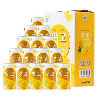 泰国原装进口 九日(Jiur)金装芒果果汁饮料 175ml*15瓶 礼盒装