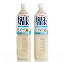 韩国进口 OKF 奶味米露 大米汁 植物饮料健康饮品代餐 家庭装 1.5L*2瓶 *4件