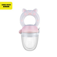 乐克乐克(Loco Roco) 婴儿牙胶辅食器磨牙棒 宝宝水果安抚奶嘴咬咬乐 罗曼粉