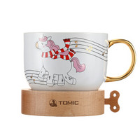 TOMIC 特美刻 圣诞系列 TC85002 独角兽情侣陶瓷杯450ML白色