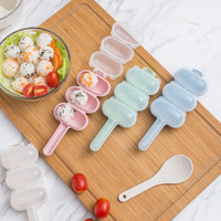 魔幻厨房(Magic Kitchen) 饭团模具 摇饭团神器套装宝宝辅食DIY模具 儿童摇摇乐吃饭模具 带饭勺 颜色随机