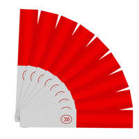 迪普尔 车身警示反光贴汽车用高反光条货车年检贴纸交通车辆安全车身夜光夜间标识膜红白16米50张