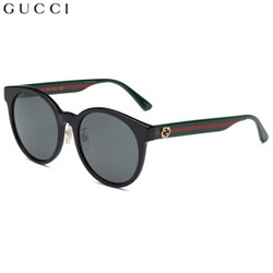 GUCCI 古驰 eyewear 女款太阳镜 板材墨镜 GG0416SK-002 黑色镜框灰色镜片 55mm