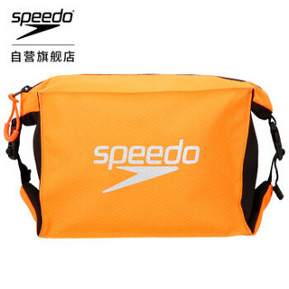 速比涛（Speedo）泳包 健身包防水包 时尚印花游泳包 男女泳镜泳帽泳衣收纳袋 便携游泳 黑/橘色 809191C138