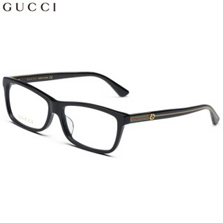 GUCCI 古驰 eyewear 女款光学镜架 板材光学镜架 GG0378OA-001 黑色镜框 55mm