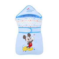 迪士尼宝宝（Disney Baby）婴儿抱被睡袋新生儿多功能防踢被全棉包被 彩虹糖蓝色 78X42CM